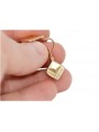 Quadratische Ohrringe im Vintage-Stil aus 14k Rosen-Gold ohne Steine ven071