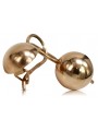 "Or rose 14k 585 vintage sans pierres pour boucles d'oreilles en forme de boule" ven072