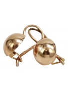 "14K 585 Rose Gold Vintage Ball Earrings - Original, No Stones" ven072