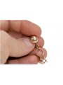 "Or rose 14k 585 vintage sans pierres pour boucles d'oreilles en forme de boule" ven072