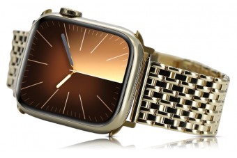 Gold men's watch Geneve ★ zlotychlopak.pl ★ Gold purity 585 333 Low Price!