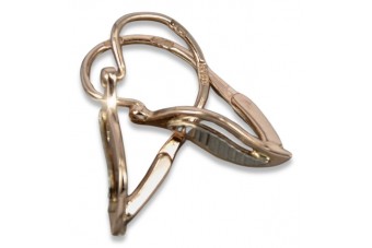 "Joyas Clásicas: Pendientes de Oro Rosa Antiguo Original de 14k Sin Piedras" ven164