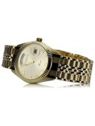 Gold men's watch Geneve ★ zlotychlopak.pl ★ Gold purity 585 333 Low Price!