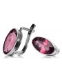 Boucles d'oreilles rubis vintage en argent 925 vec001s