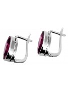 Vintage 925 Silver ruby earrings vec001s