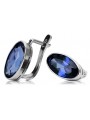 Vintage 925 Silver sapphire earrings vec001s