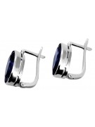 Vintage 925 Silver sapphire earrings vec001s