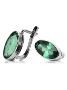 Vintage 925 Silver emerald earrings vec001s