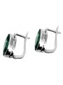 Vintage 925 Silver emerald earrings vec001s