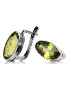 Pendientes vintage de peridoto de plata 925 vec001s