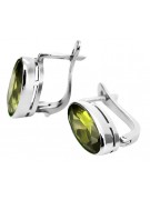 Vintage 925 Silver peridot earrings vec001s