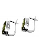 Vintage 925 Silver peridot earrings vec001s