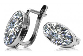 Boucles d'oreilles vintage en argent 925 et zircon vec001s