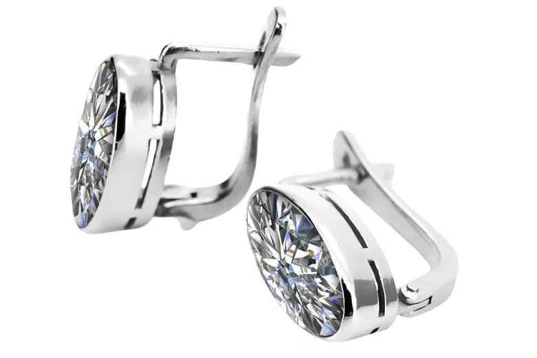 Boucles d'oreilles vintage en argent 925 et zircon vec001s