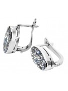 Boucles d'oreilles vintage en argent 925 et zircon vec001s