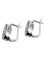 Boucles d'oreilles vintage en argent 925 et zircon vec001s