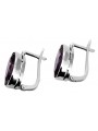 Boucles d'oreilles vintage en argent 925 alexandrite vec001s