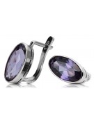 Boucles d'oreilles vintage en argent 925 alexandrite vec001s