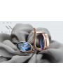 Jahrgang silber rose gold plattiert 925 aquamarine Ohrringe vec001rp