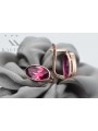 Vintage plata rosa oro plateado 925 ruby pendientes vec001rp