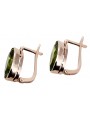 Vintage silver rose gold plated 925 peridot earrings vec001rp