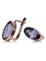 Vintage silver rose gold plated 925 Alexandrite earrings vec001rp