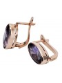 Vintage silver rose gold plated 925 Alexandrite earrings vec001rp