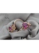 Amethyst 14K Rose Gold Earrings - Original Vintage Russian Soviet Treasure vec035