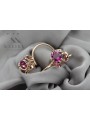 Amethyst 14K Rose Gold Earrings - Original Vintage Russian Soviet Treasure vec035