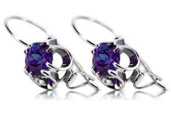 Boucles d'oreilles aleksandryte argent 925 vec035s Vintage