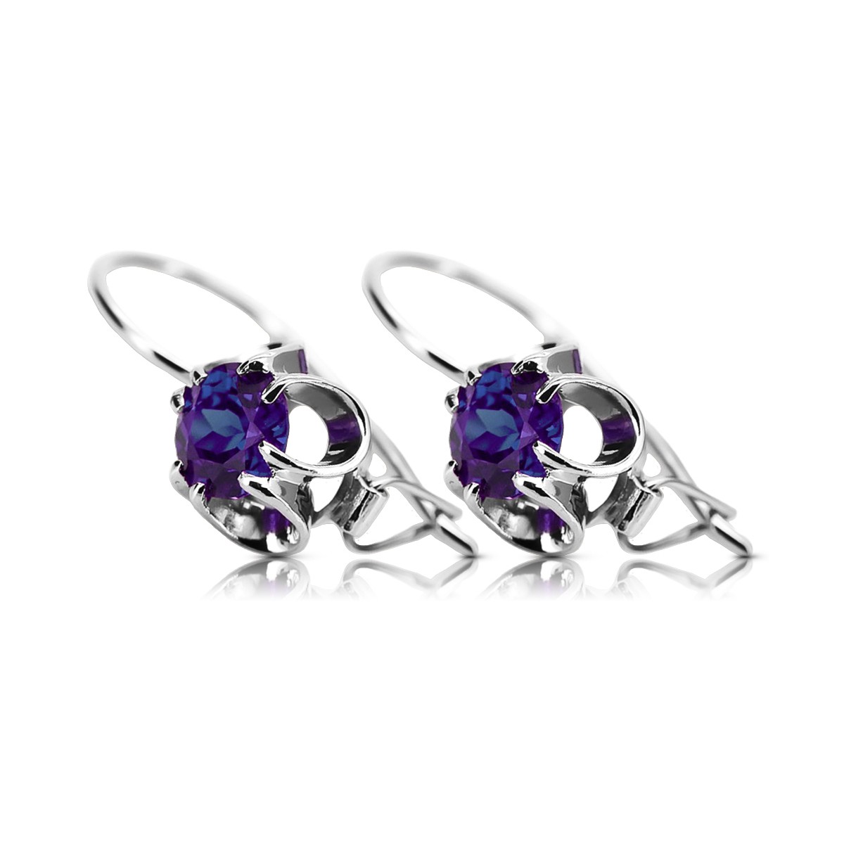 Boucles d'oreilles aleksandryte argent 925 vec035s Vintage