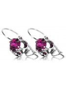 Boucles d'oreilles argent 925 améthyste vec035s Vintage