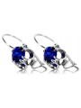 Boucles d'oreilles saphir argent 925 vec035s Vintage