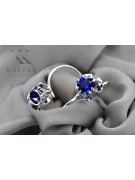 Silver 925 sapphire earrings vec035s Vintage