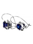 Boucles d'oreilles saphir argent 925 vec035s Vintage