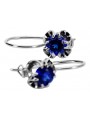 Silver 925 sapphire earrings vec035s Vintage