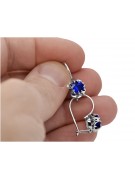 Silver 925 sapphire earrings vec035s Vintage