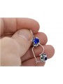 Silver 925 sapphire earrings vec035s Vintage