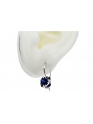 Silver 925 sapphire earrings vec035s Vintage