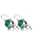 Silver 925 emerald earrings vec035s Vintage