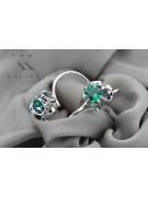 Silver 925 emerald earrings vec035s Vintage