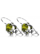 Pendientes plata 925 peridoto vec035s Vintage