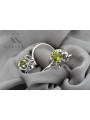 Boucles d'oreilles péridot argent 925 vec035s Vintage