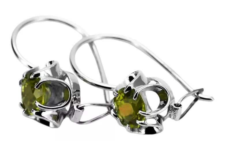 Pendientes plata 925 peridoto vec035s Vintage