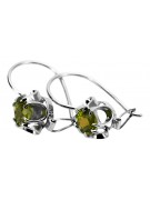 Silver 925 peridot earrings vec035s Vintage