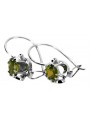 Boucles d'oreilles péridot argent 925 vec035s Vintage