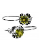 Silver 925 peridot earrings vec035s Vintage