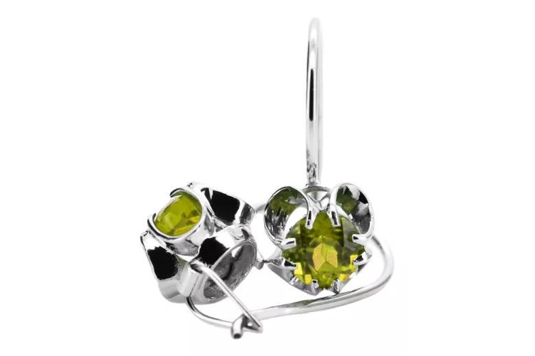 Cercei argint 925 peridot vec035s Vintage