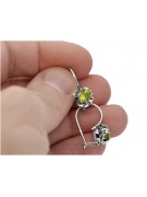 Silver 925 peridot earrings vec035s Vintage