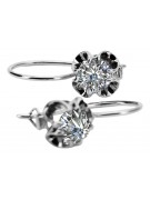 Boucles d'oreilles argent 925 zircon vec035s Vintage